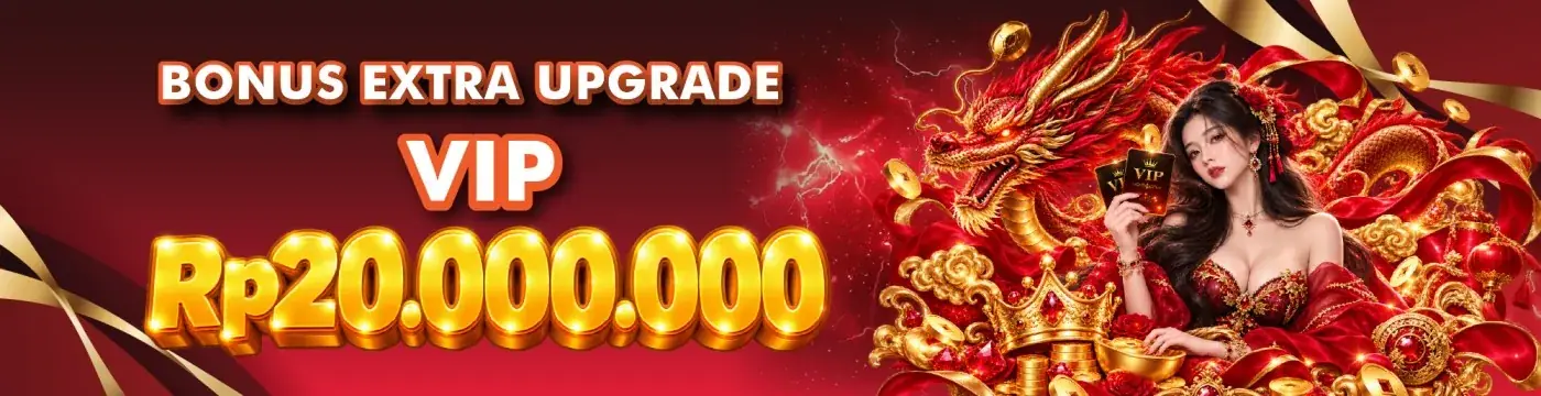 Spanduk bonus extra upgrade VIP Rp20.000.000